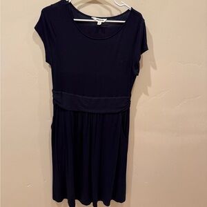 Boden Amalie Jersey Dress in French Navy, size 10 petite